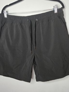 Member’s Mark Tech Pull-On Shorts Men’s Large Black Athletic Stretch Drawstring